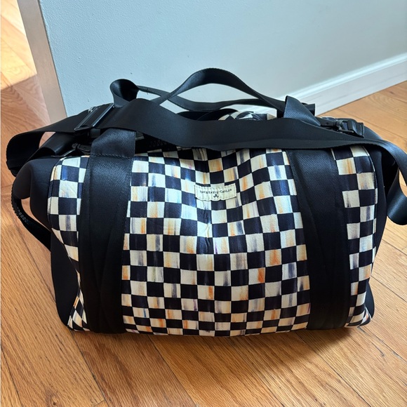 MacKenzie-Childs Handbags - MacKenzie-Childs Checkered Travel Bag in Black and White